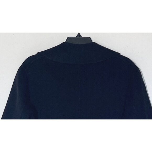 VINCE Black Wool Blend Double Breasted Long Jacket Coat - Picture 4 of 7